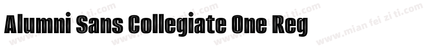 Alumni Sans Collegiate One Regular字体转换